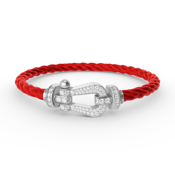 [Max Jewelry ]FORCE LARGE HORSESHOE FULL DIAMOND BRACELET SILVER