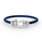 [Plus&Max]FORCE LARGE HORSESHOE FULL DIAMOND BRACELET SILVER