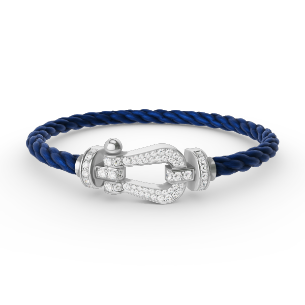 [Max Jewelry ]FORCE LARGE HORSESHOE FULL DIAMOND BRACELET SILVER