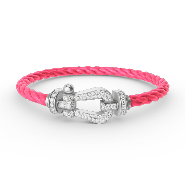 [Max Jewelry ]FORCE LARGE HORSESHOE FULL DIAMOND BRACELET SILVER