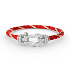 [Plus&Max]FORCE LARGE HORSESHOE FULL DIAMOND BRACELET SILVER