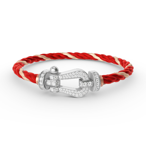 [Max Jewelry ]FORCE LARGE HORSESHOE FULL DIAMOND BRACELET SILVER