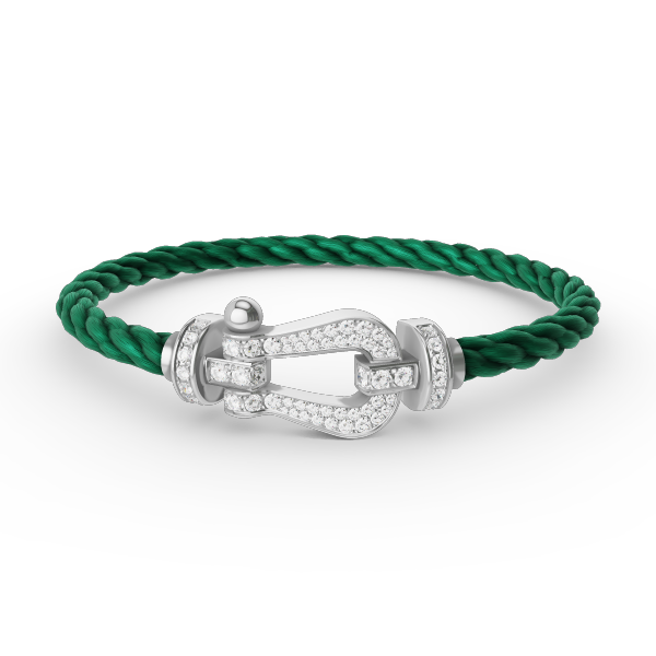 [Max Jewelry ]FORCE LARGE HORSESHOE FULL DIAMOND BRACELET SILVER