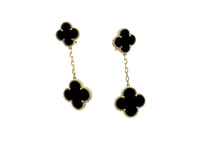 [Max Jewelry ]CLOVER 2 MOTIFS  EARRINGS (MULTIPLE CHOICESC
