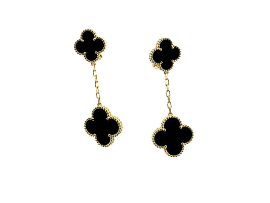 [Max Jewelry ]CLOVER 2 MOTIFS  EARRINGS (MULTIPLE CHOICESC