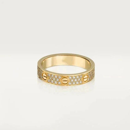 [Max Jewelry ]LOVE RING 3.6MM DIAMOND PAVED