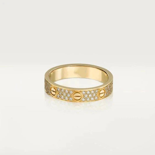 [Max Jewelry ]LOVE RING 3.6MM DIAMOND PAVED