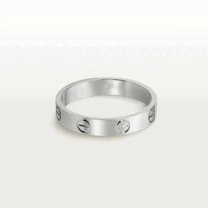 [Max Jewelry ]LOVE RING 4MM 1 DIAMOND SILVER
