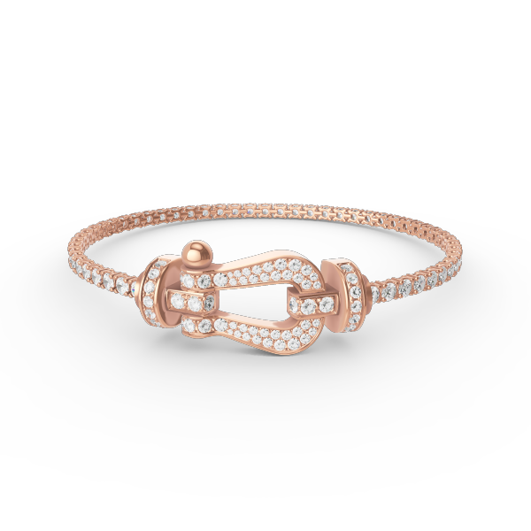 [Max Jewelry ]FORCE  LARGE HORSESHOE FULL DIAMOND TENNIS BRACELET