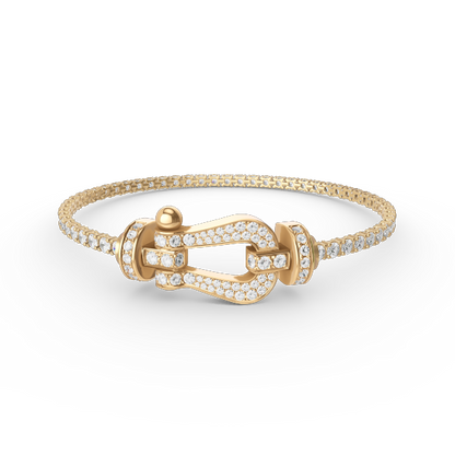 [Max Jewelry ]FORCE  LARGE HORSESHOE FULL DIAMOND TENNIS BRACELET