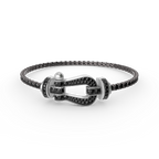 [Plus&Max]FORCE  LARGE HORSESHOE FULL DIAMOND TENNIS BRACELET