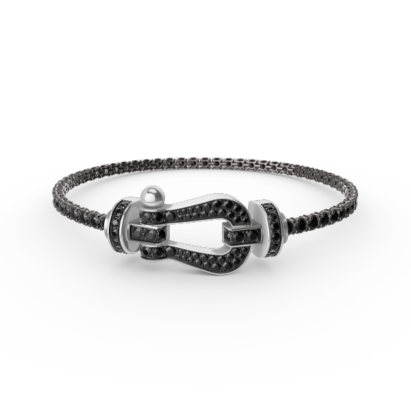 [Max Jewelry ]FORCE  LARGE HORSESHOE FULL DIAMOND TENNIS BRACELET