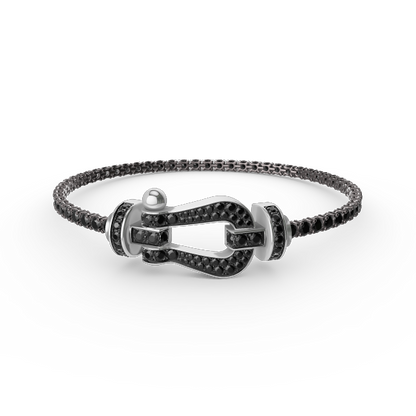 [Max Jewelry ]FORCE  LARGE HORSESHOE FULL DIAMOND TENNIS BRACELET